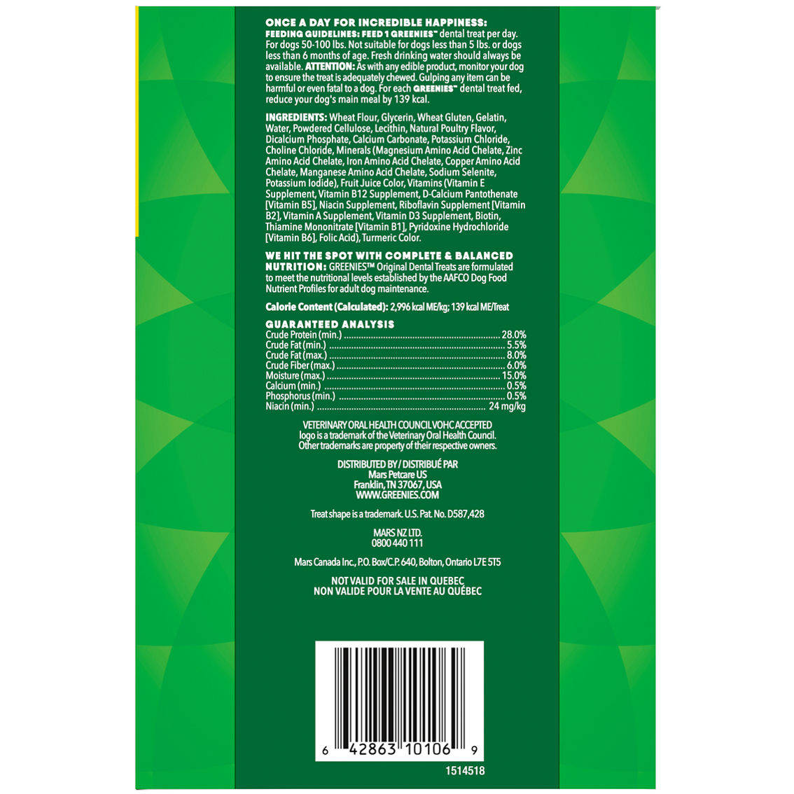 Greenies Original Large Dog Dental Care Chews Oral Health Dog Treats 36 oz. - Image 3 of 3