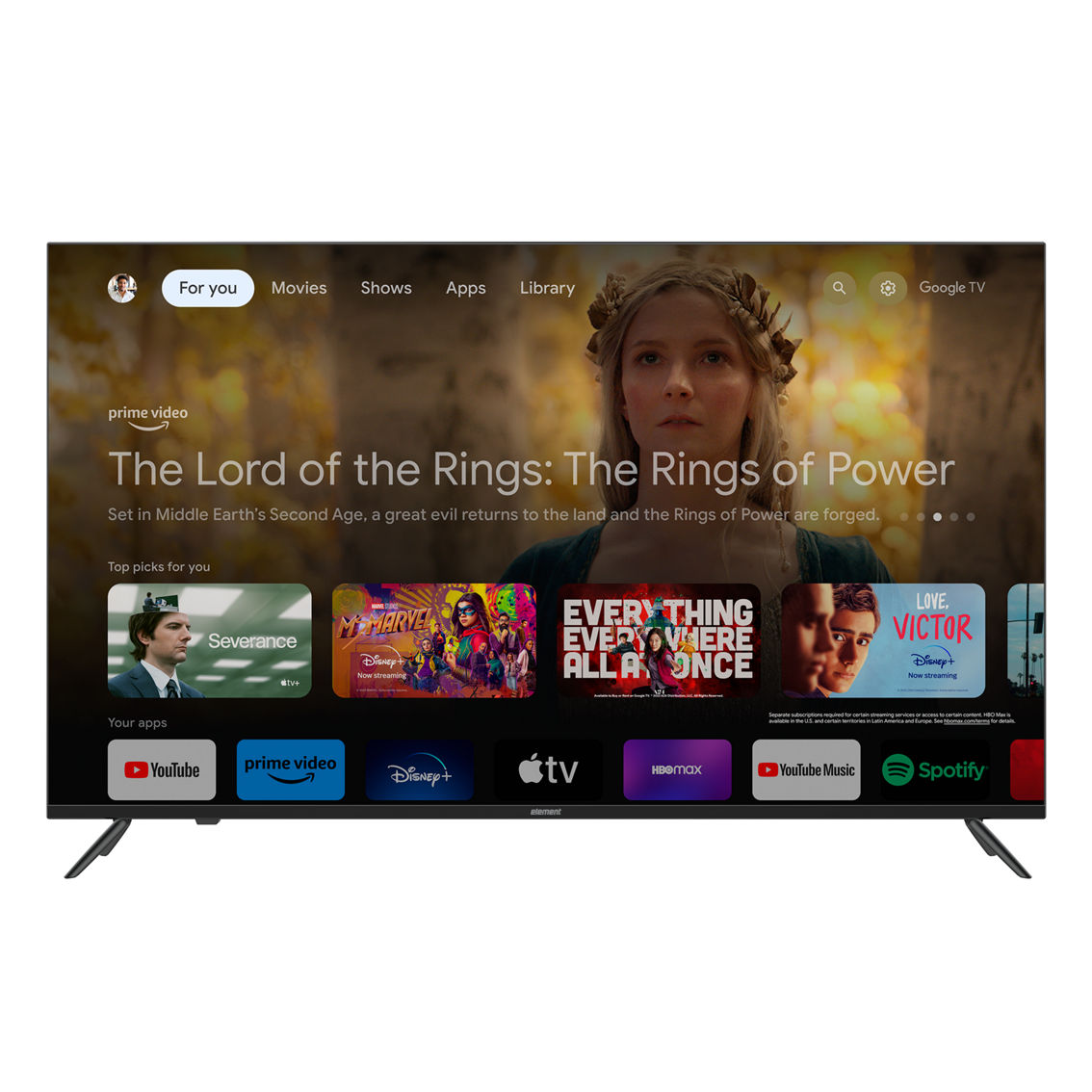 Element 55 in. 4K UHD HDR Frameless Google TV E450AD55G-G - Image 5 of 7