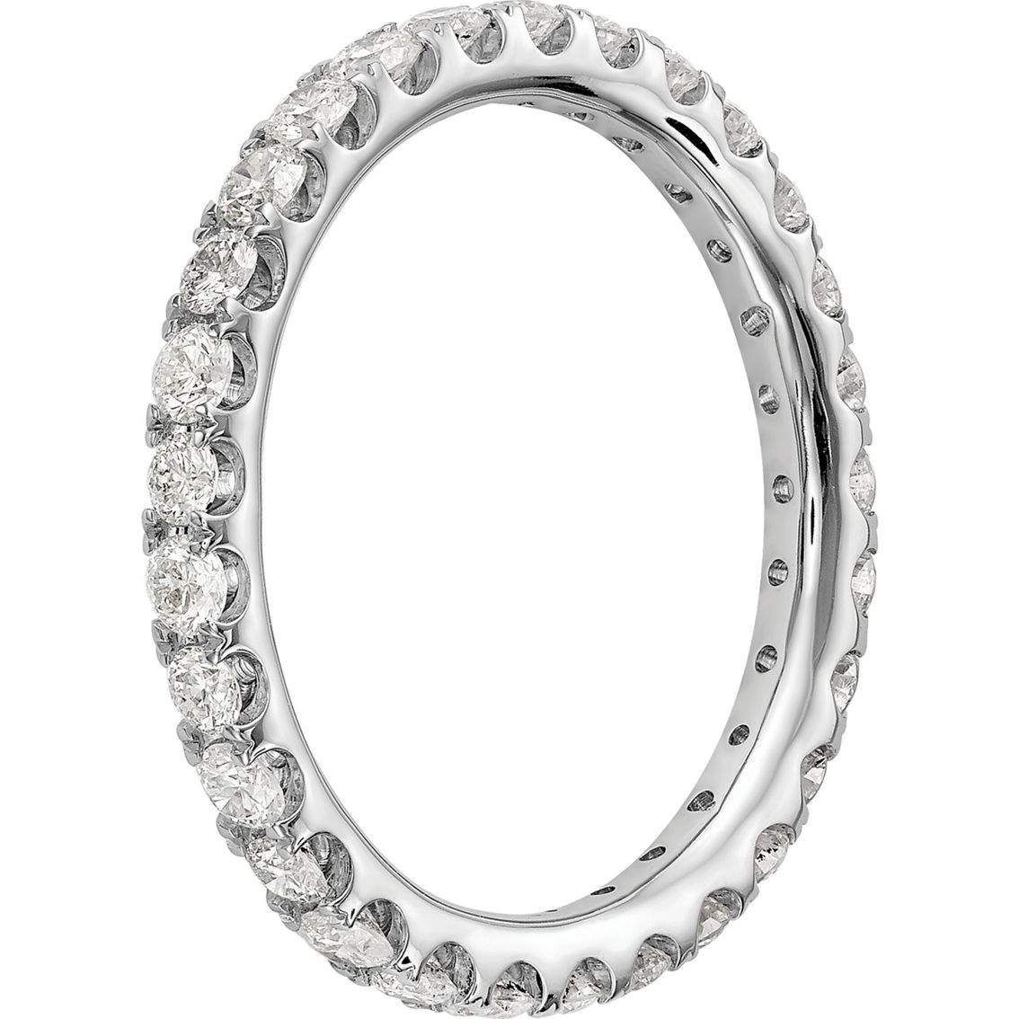 True Origin 14K White Gold 1 CTW Lab Grown Diamond Round Eternity Band - Image 4 of 5