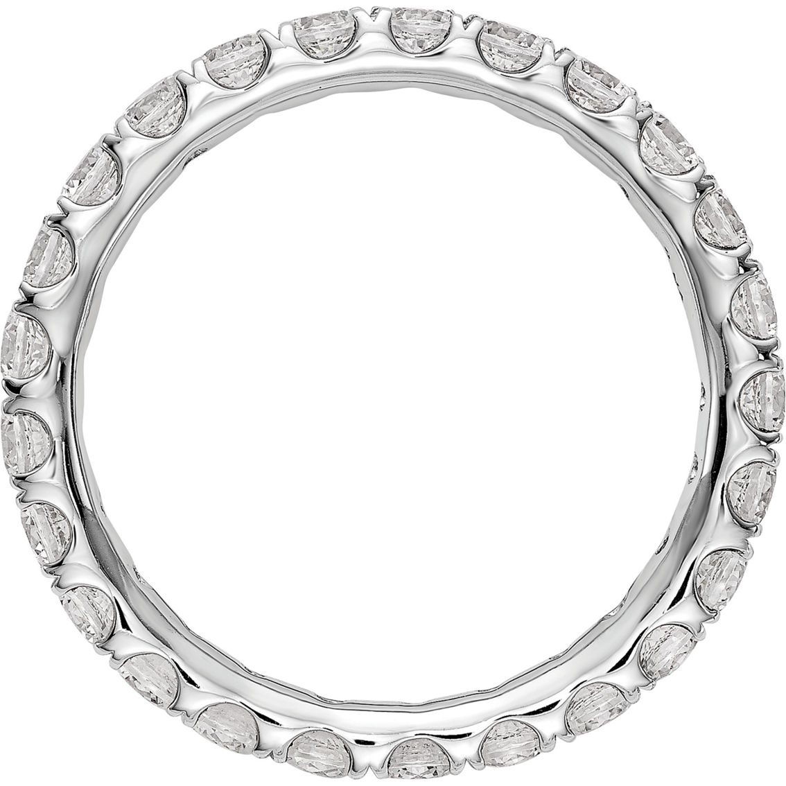 True Origin 14K White Gold 1.5 CTW Lan Grown Diamond Round Eternity Band, Certified - Image 3 of 5