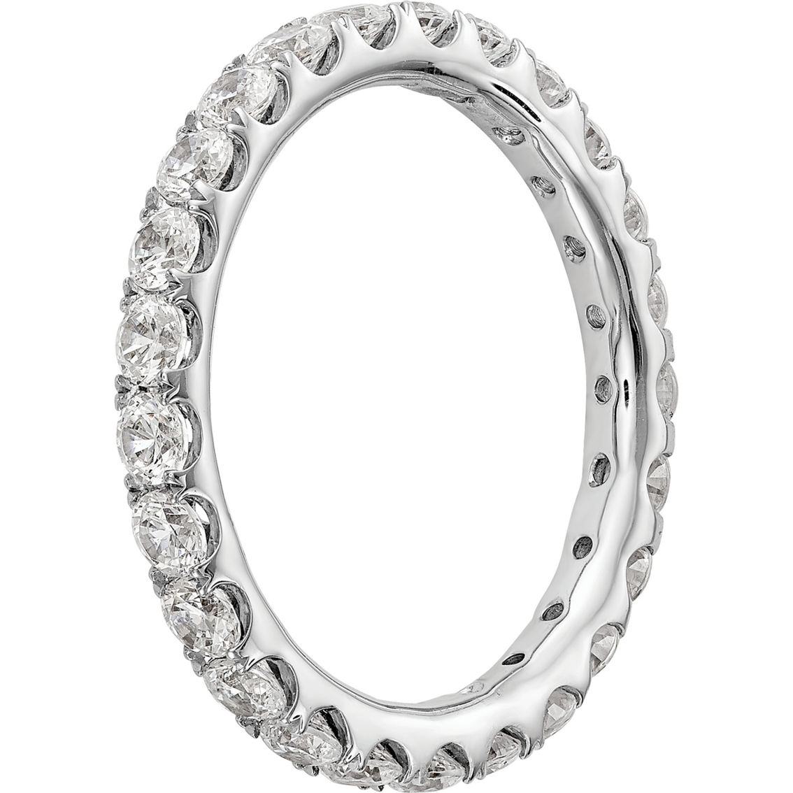 True Origin 14K White Gold 1.5 CTW Lan Grown Diamond Round Eternity Band, Certified - Image 4 of 5