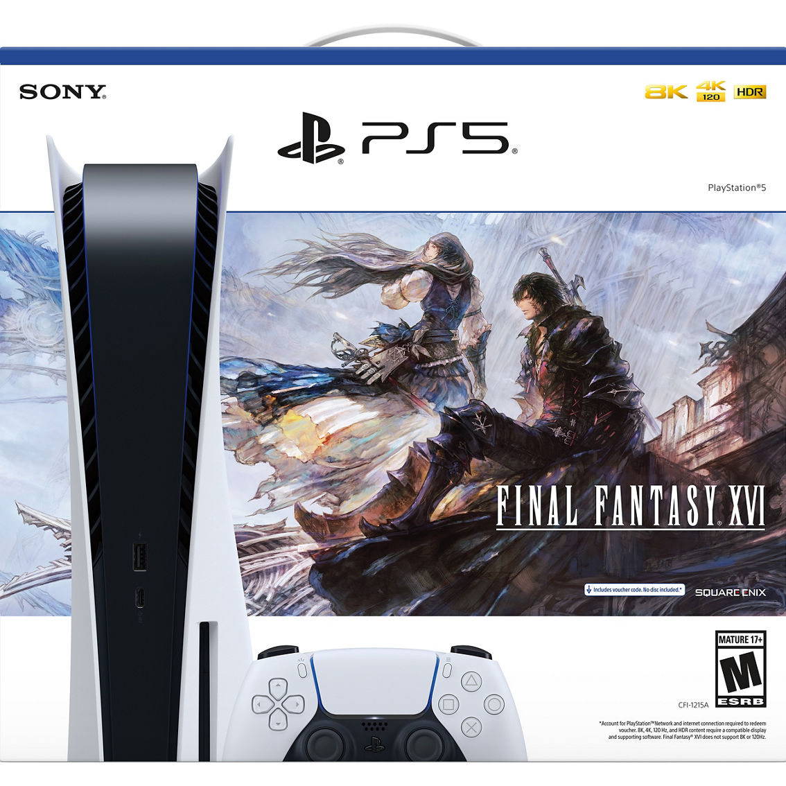 Sony PS5 Standard Disk Console Final Fantasy Bundle