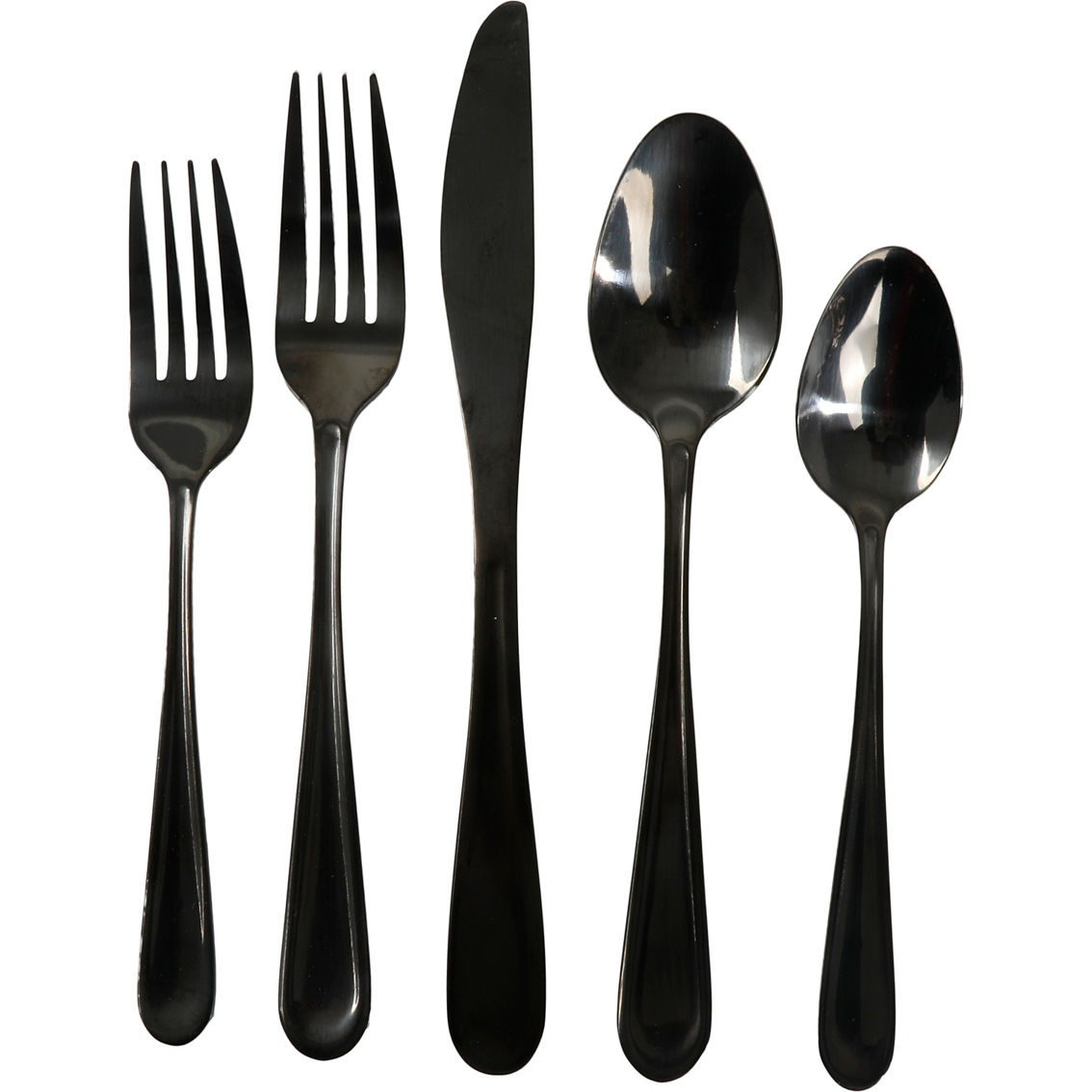 Gibson Home Stravidia 20 pc. Stainless Steel Flatware Set, Black
