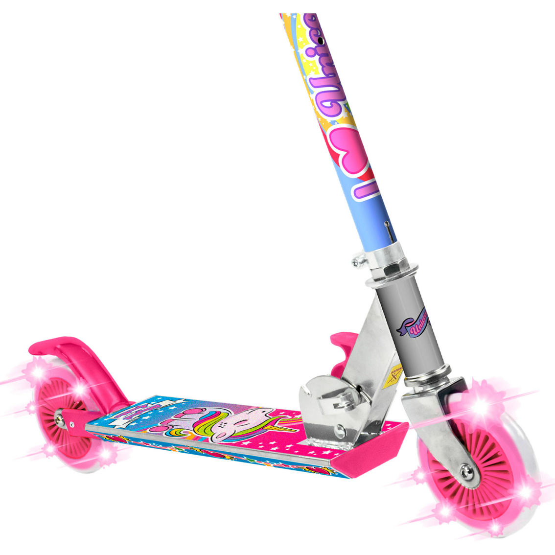 Unicorn Magical Sparkles scooter with flashing wheels - Image 4 of 5