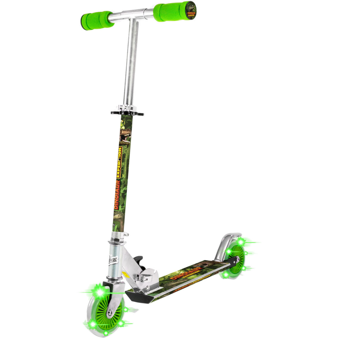 Dinosaur Folding Scooter with Flashing Wheels - Image 2 of 5