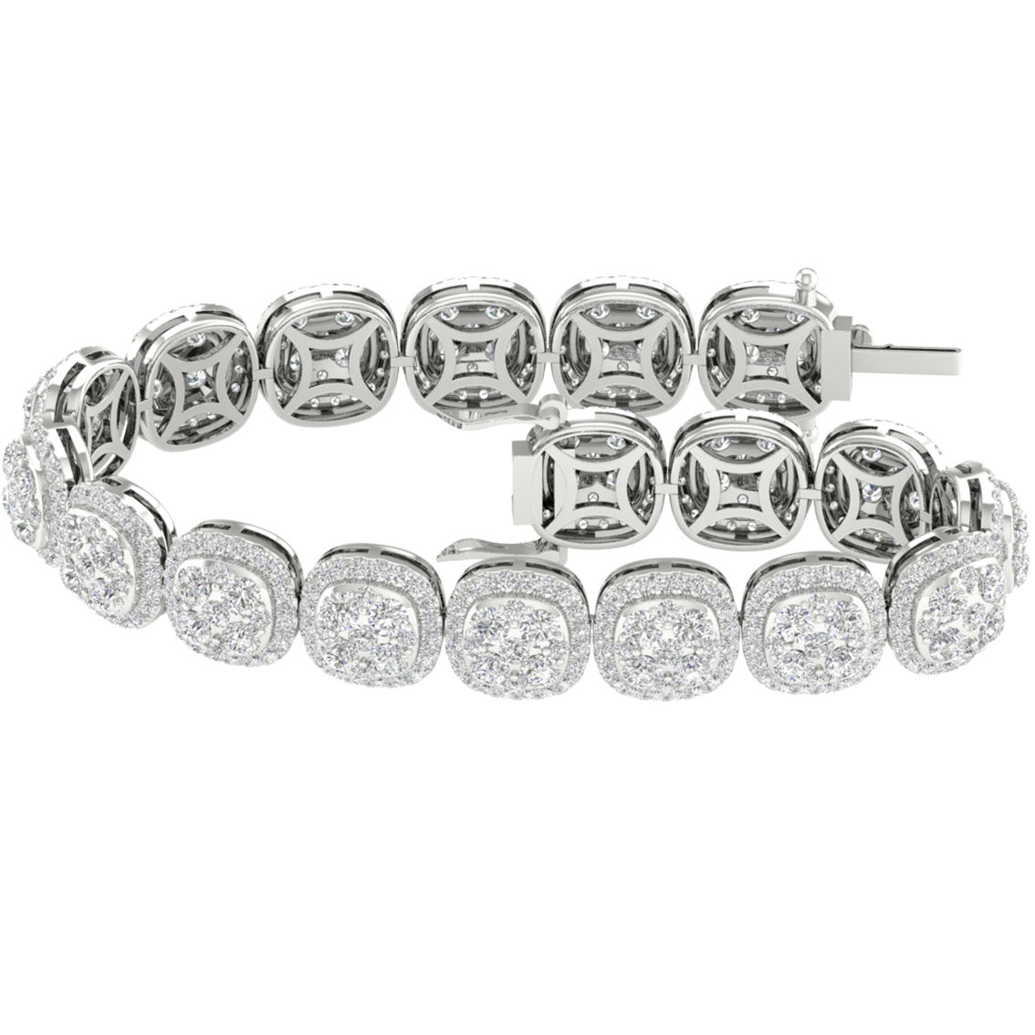 Pure Brilliance 14K White Gold 10 CTW Fashion Bracelet with IGI Certification