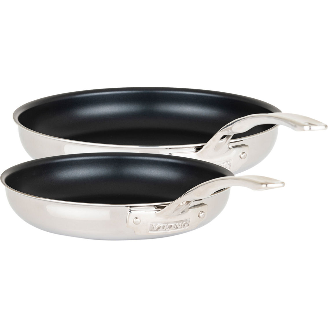 Viking 3-Ply 2pc Stainless Steel Nostick Fry Pan Set, 10