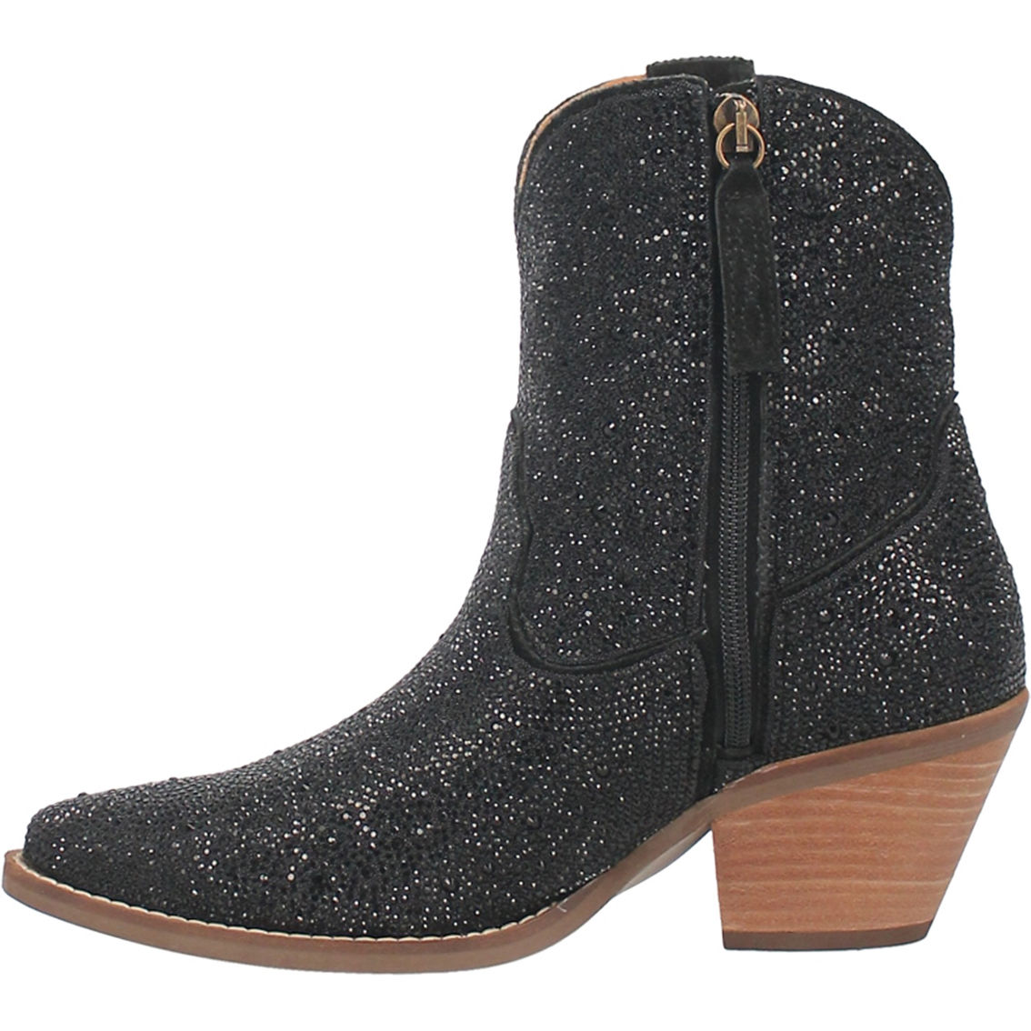 Dingo Women's Rhinestone Cowgirl Leather Booties - Image 3 of 7