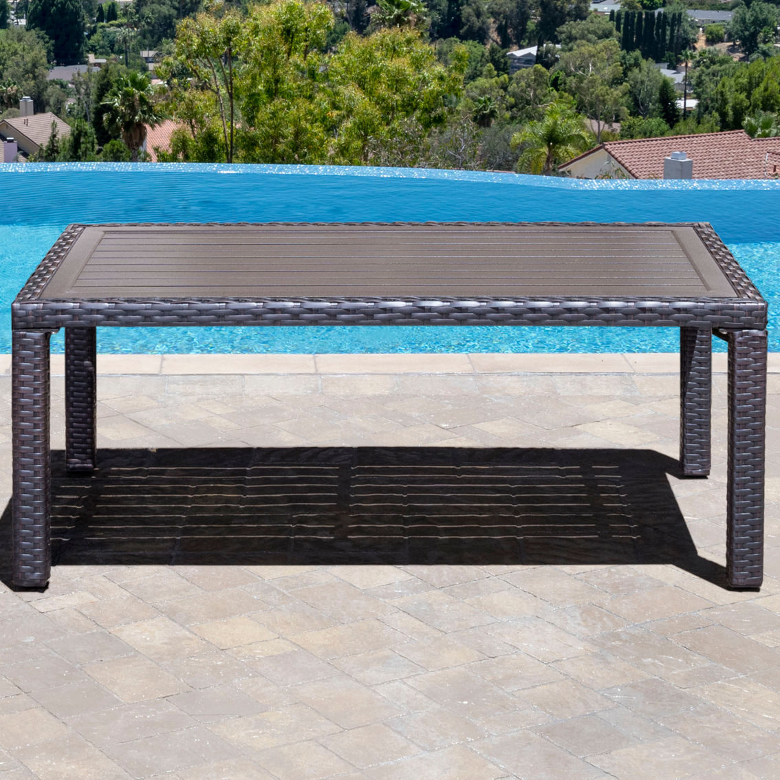 Abbyson Montecito Outdoor Patio Coffee Table - Image 2 of 3