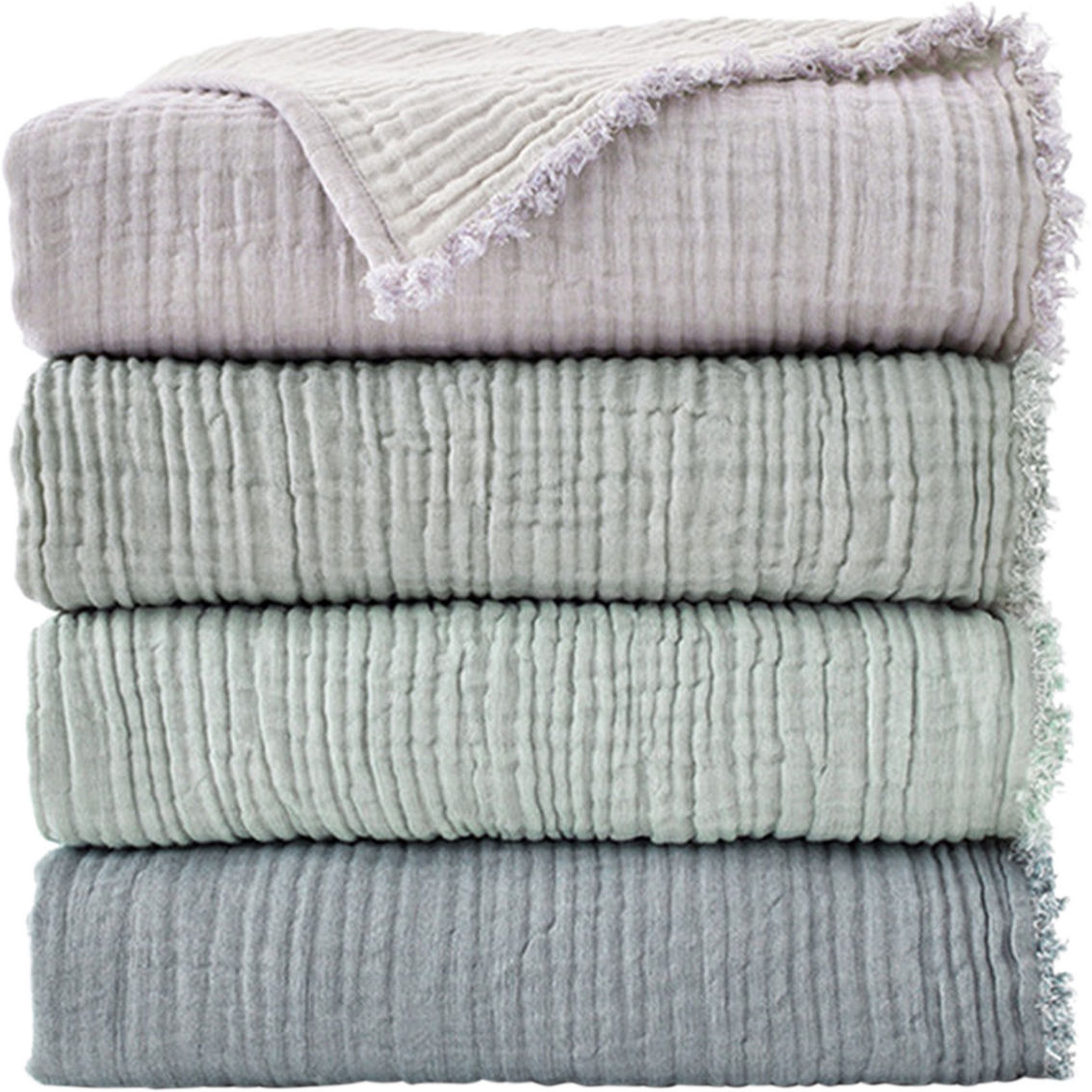 Truly Soft Two Toned Organic Throw Blanket - Image 5 of 5