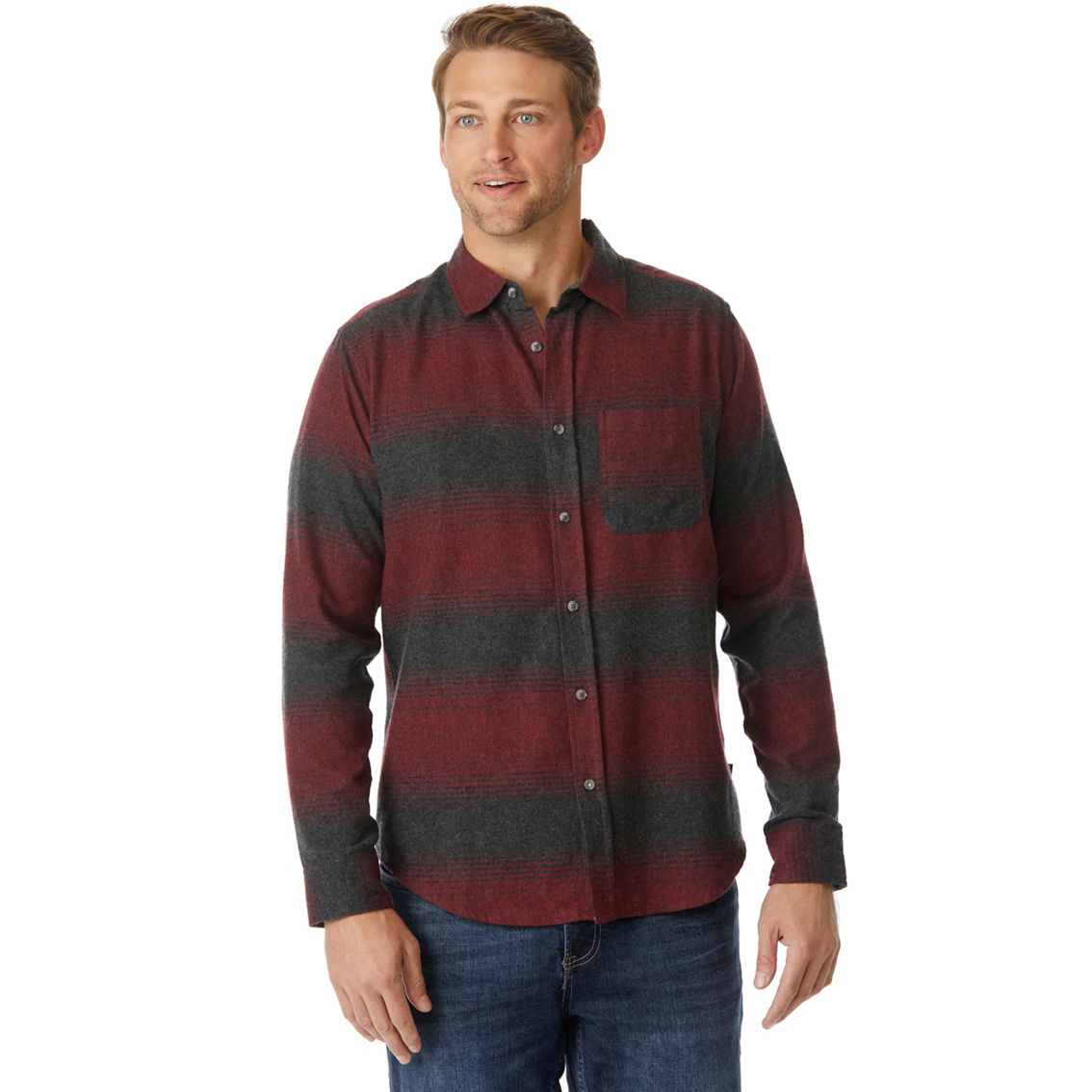 Ocean Current Nuclear Stripe Flannel Shirt - Image 3 of 3