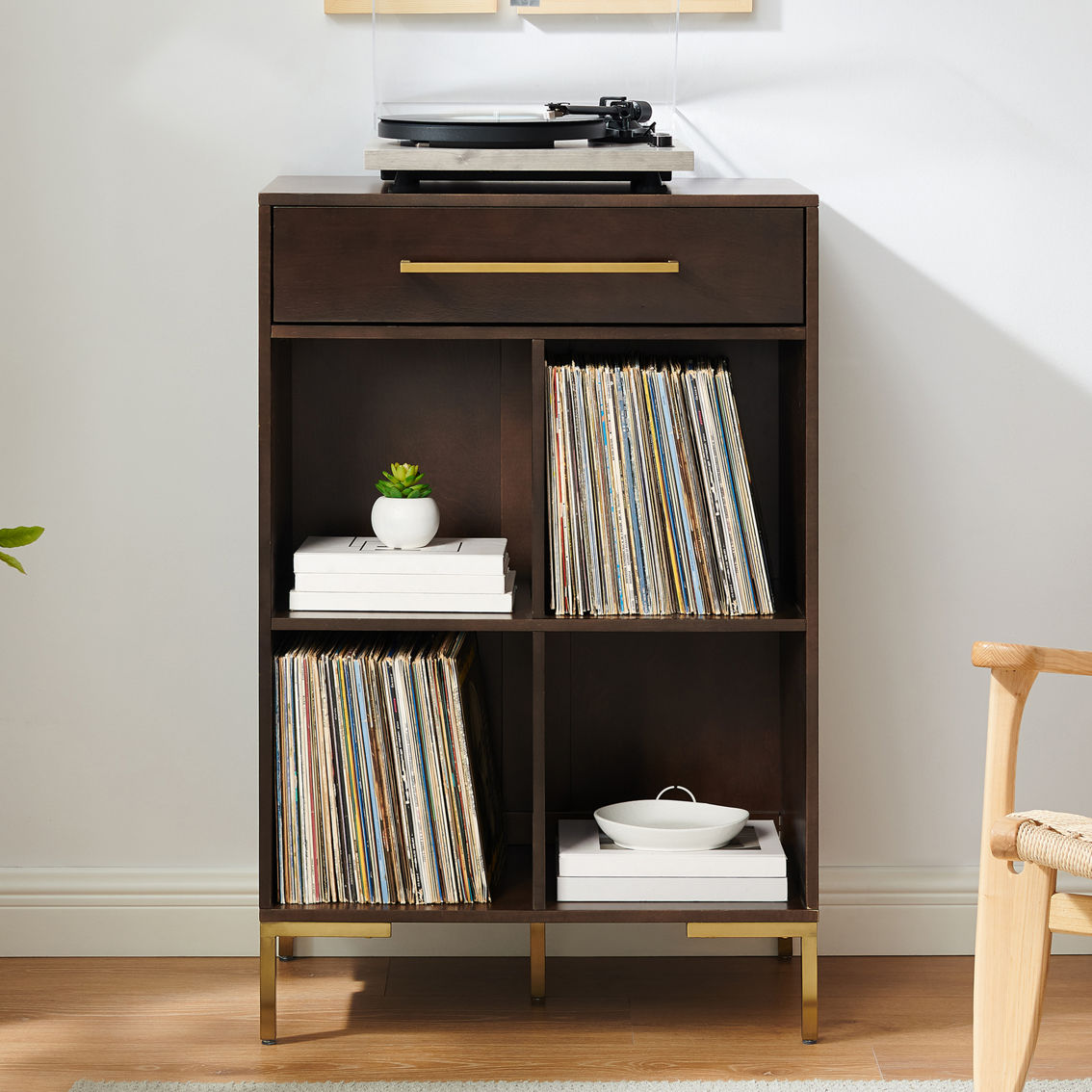 Crosley Furniture Jacobsen Record Storage Cube Bookcase - Image 5 of 6