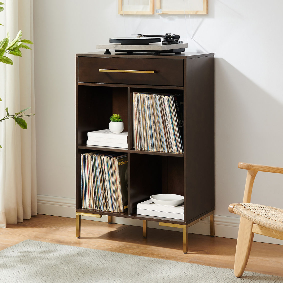 Crosley Furniture Jacobsen Record Storage Cube Bookcase - Image 6 of 6