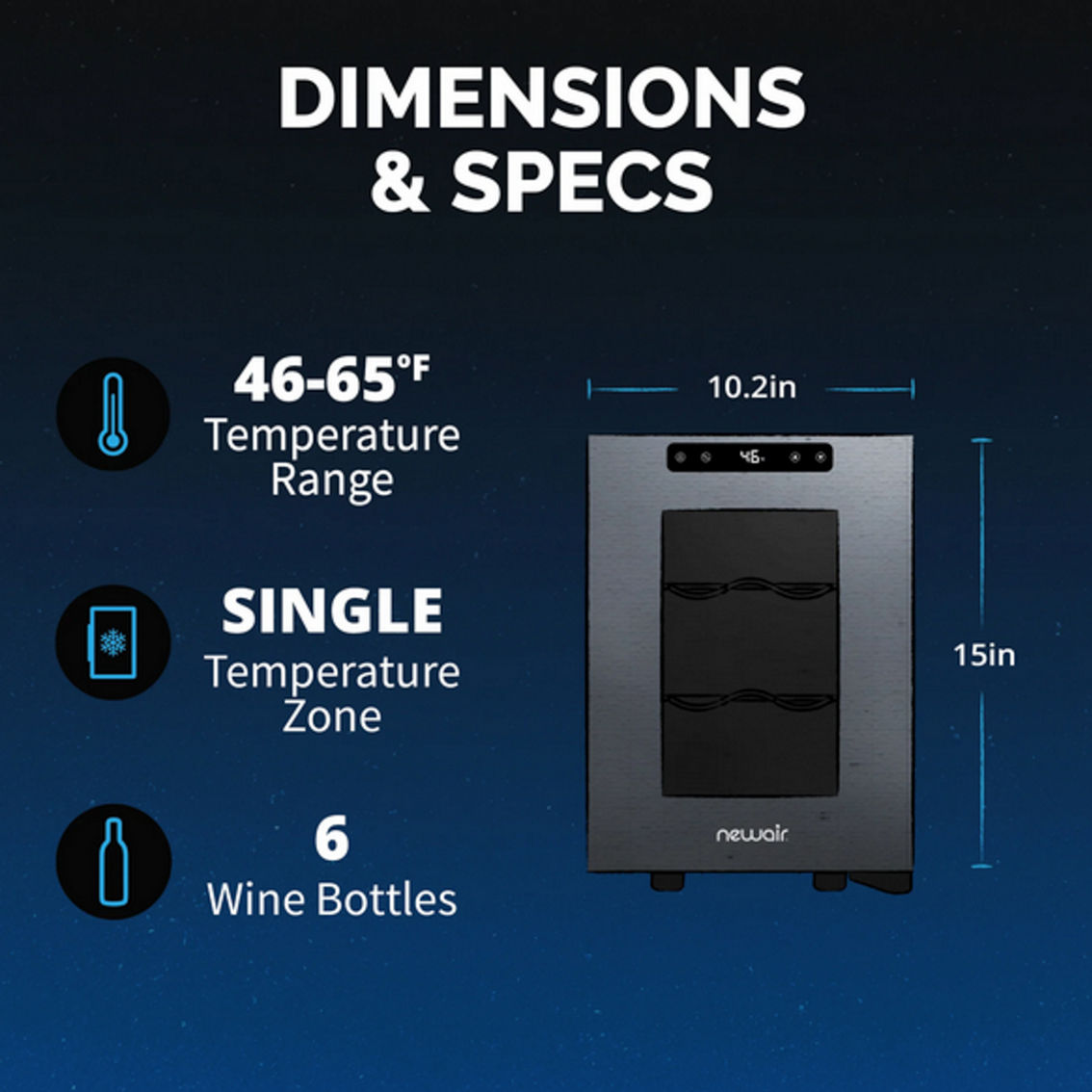 NewAir Shadow-T Series Wine Cooler Refrigerator - Image 4 of 7