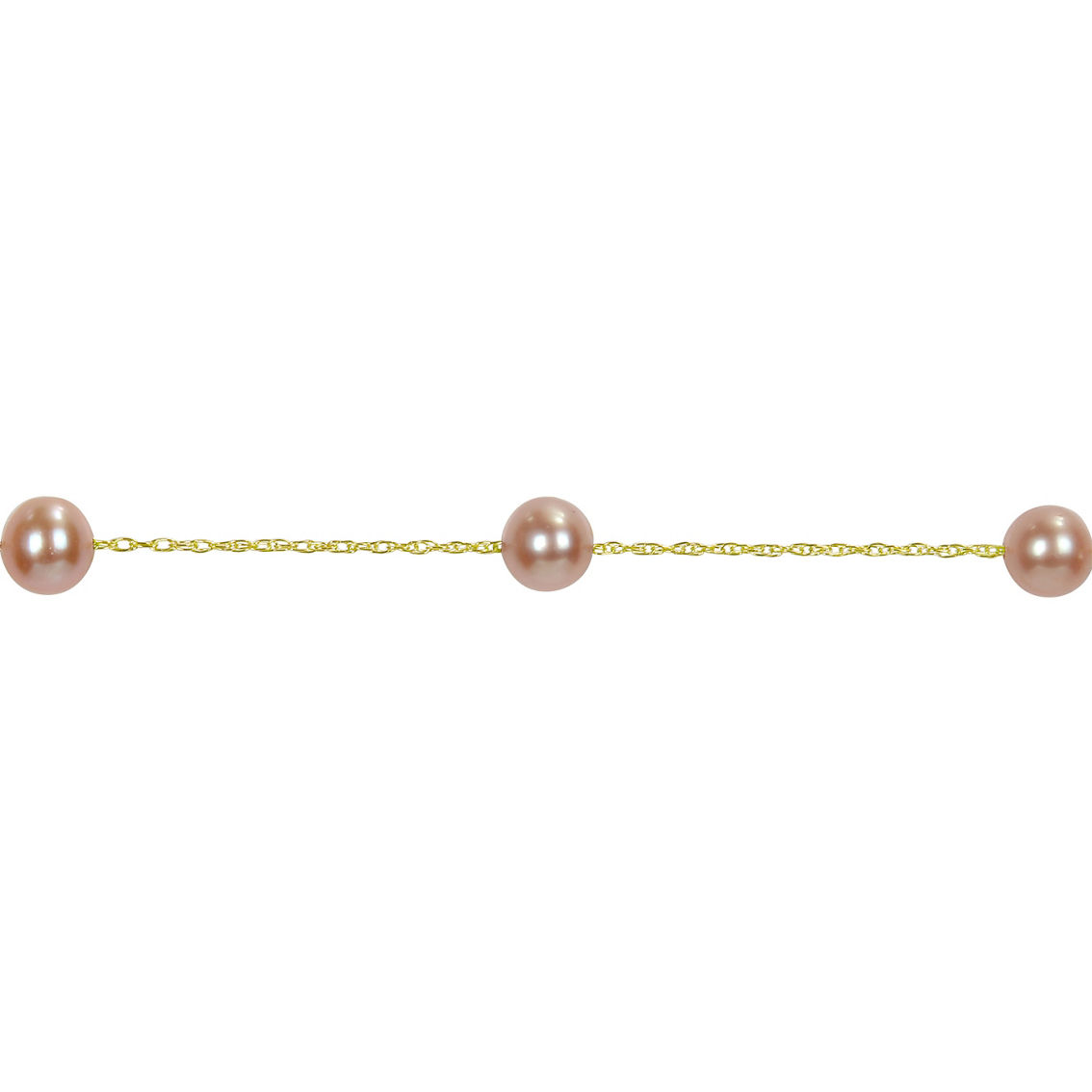 Sofia B. 14K Yellow Gold 5-6mm Pink Cultured Freshwater Pearl Tin Cup Necklace - Image 2 of 4