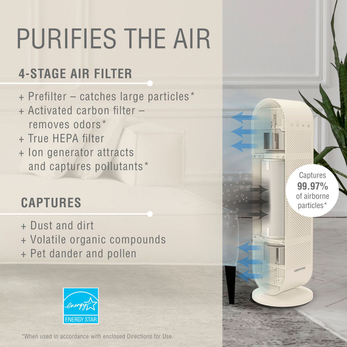 Conair ConairPure Medium Room Air Purifier - Image 8 of 8