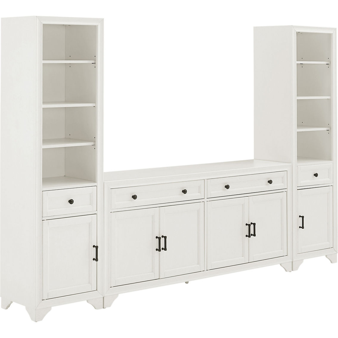 Crosley Furniture Tara 3 pc. Sideboard and Bookcase Set - Image 5 of 7