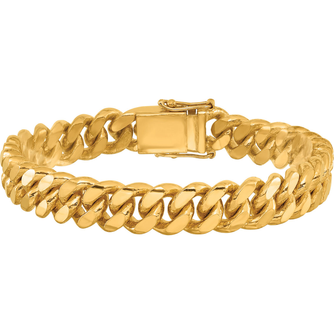 24K Pure Gold 24K Yellow Gold 12mm Solid Curb 8.5 in. Chain Bracelet - Image 2 of 5