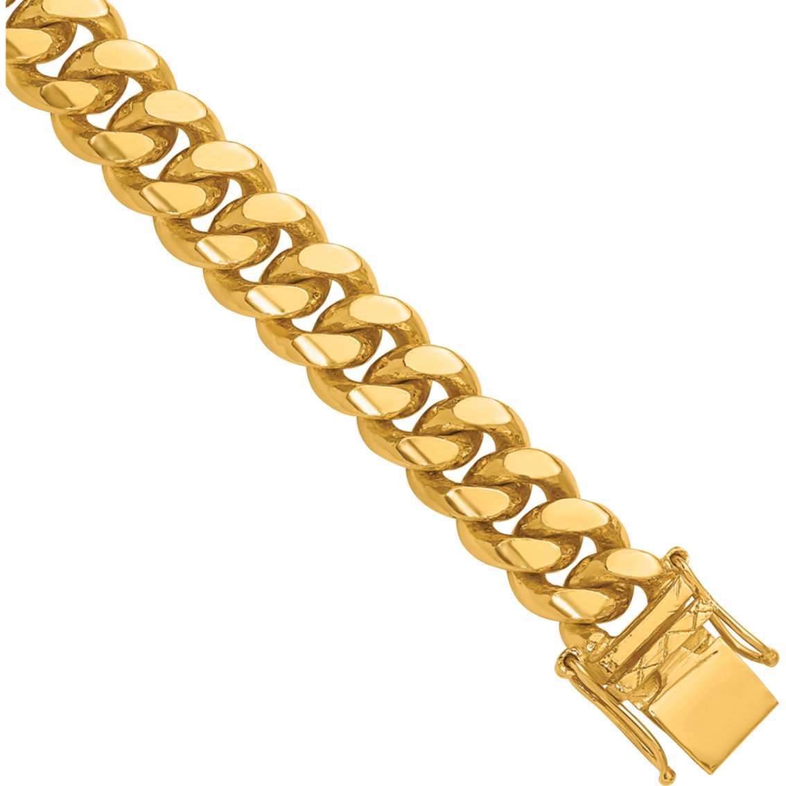 24K Pure Gold 24K Yellow Gold 12mm Solid Curb 8.5 in. Chain Bracelet - Image 4 of 5
