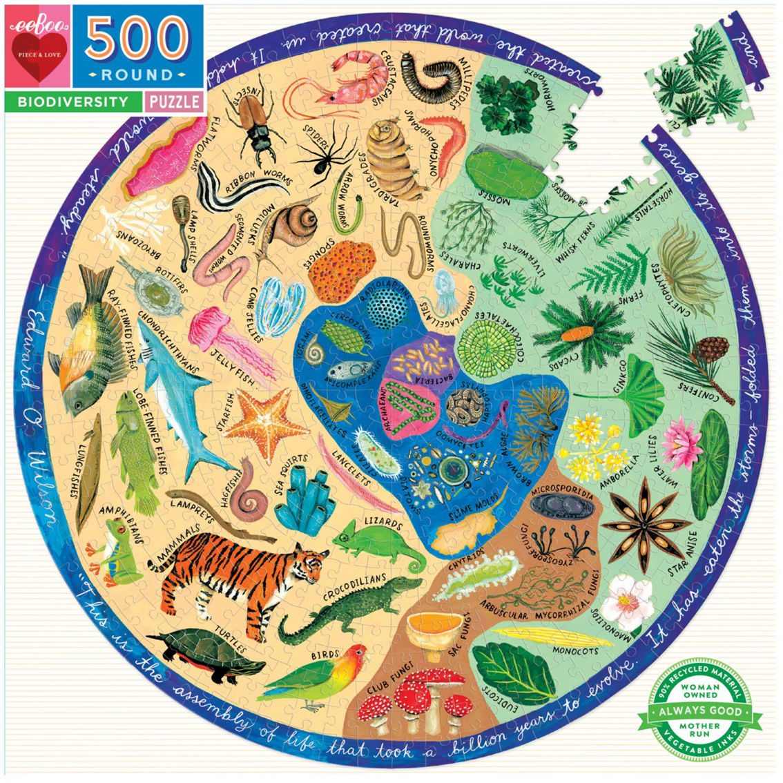 Biodiversity Round Puzzle 500 pc. - Image 3 of 4