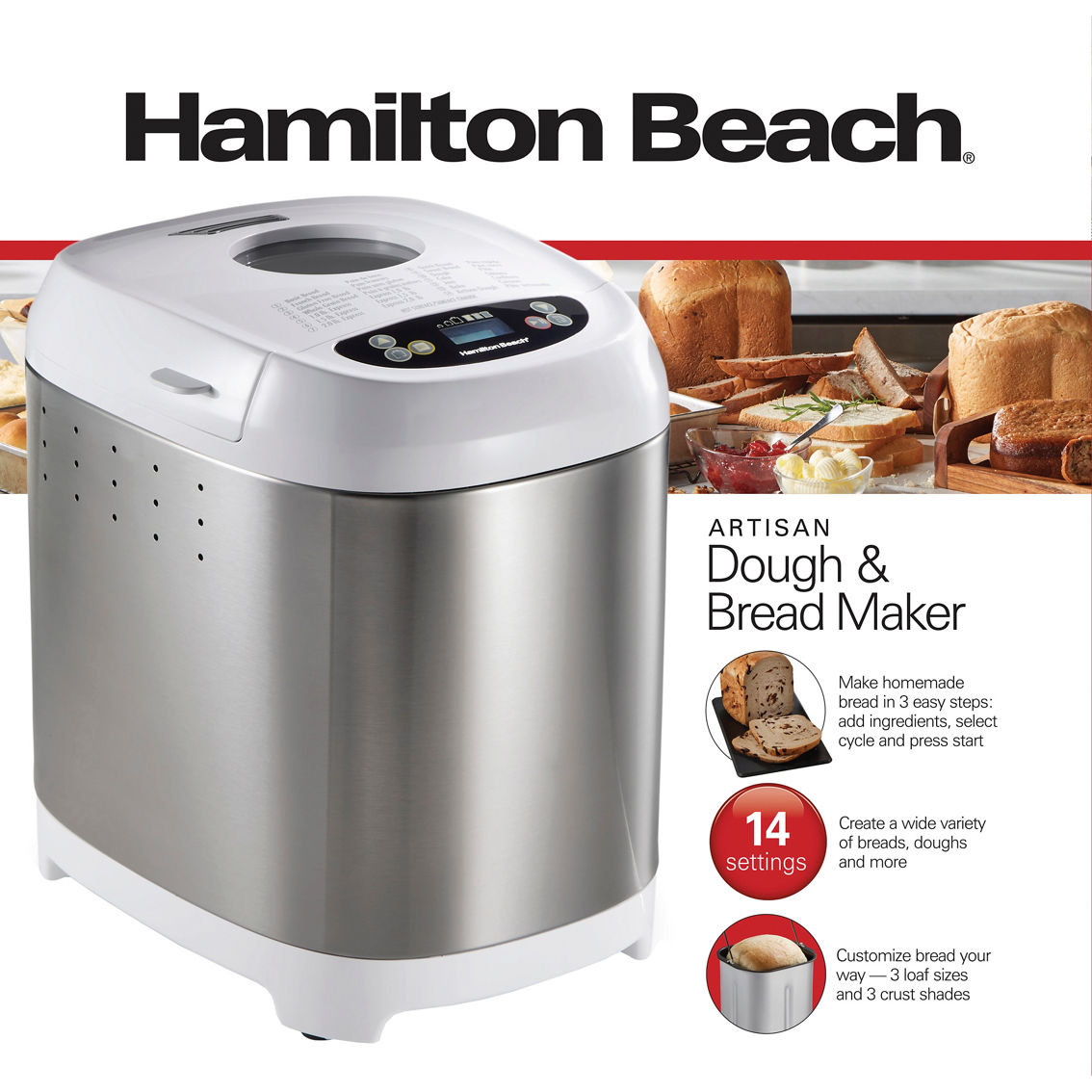 Hamilton Beach Artisan Dough  Bread Maker - Image 3 of 3