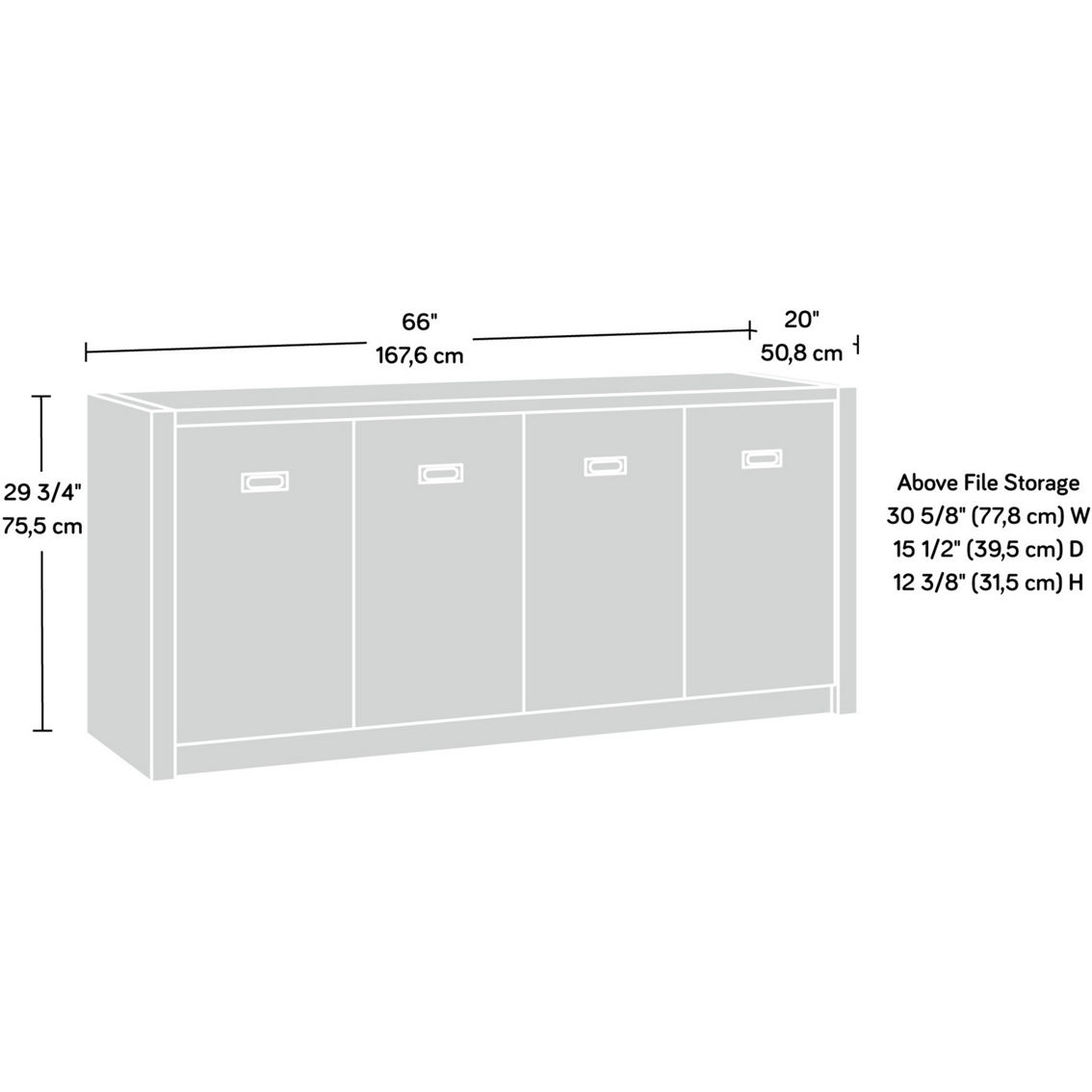 Sauder Dixon City Office Storage Credenza - Image 2 of 2