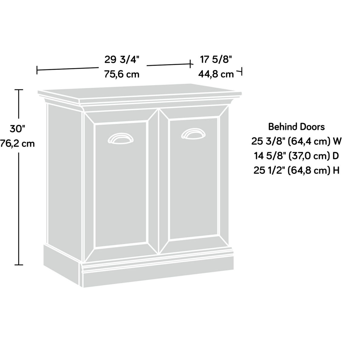 Sauder Printer Stand with Storage, Pebble Pine - Image 3 of 3