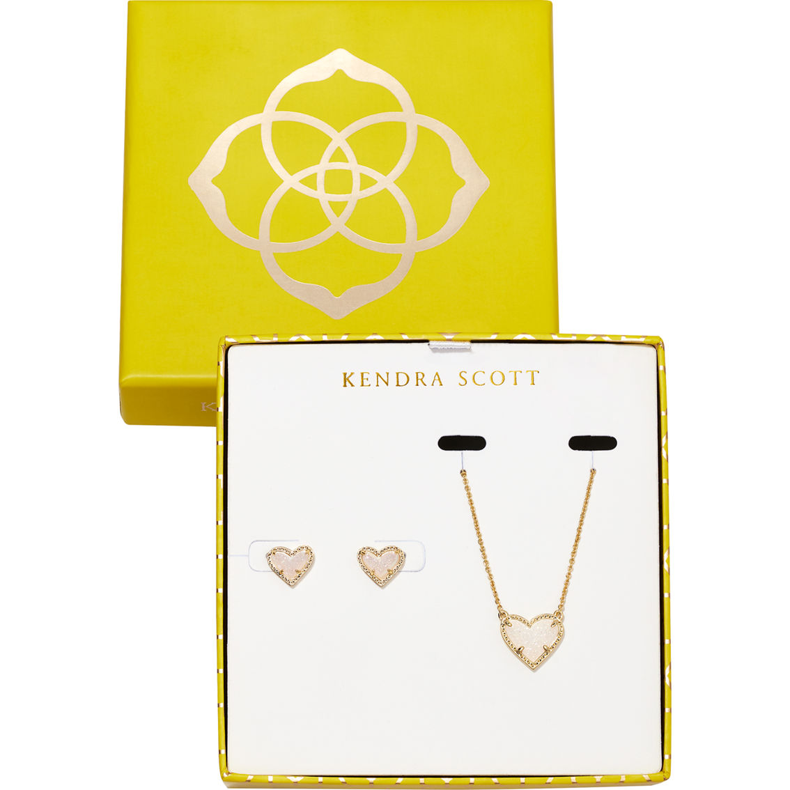 Kendra Scott Ari Heart Gold Pendant & Stud 2 pc. Gift Set