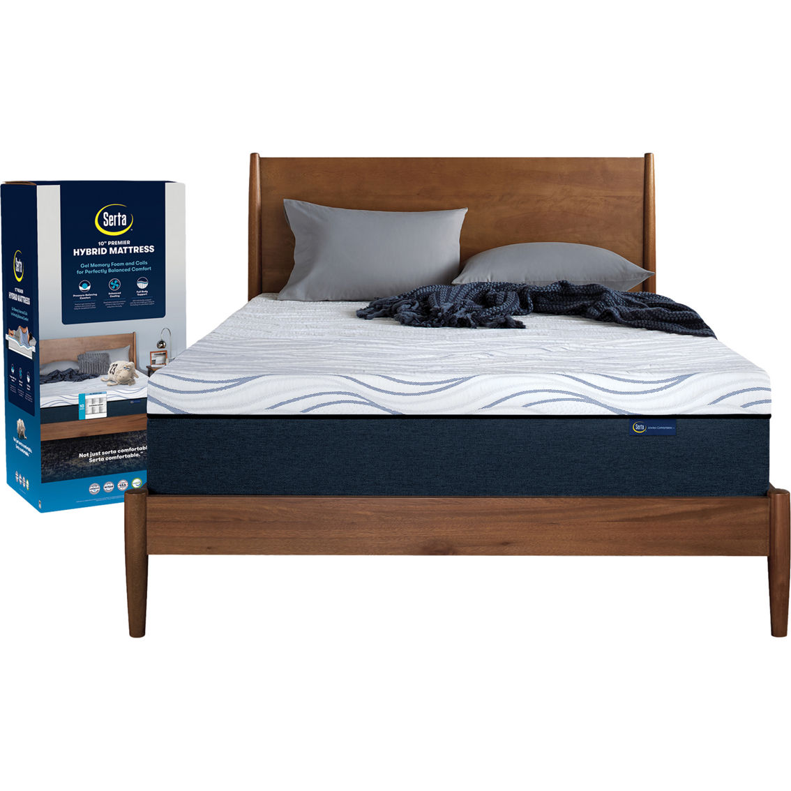 Serta 10 in. Hybrid Medium Firm Mattress - Image 2 of 10