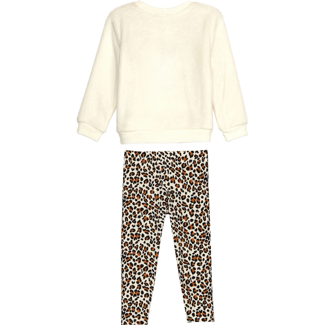 Sweet Butterfly Toddler Girls Leopard Print Kitty Top and Leggings 2 pc. Set - Image 2 of 2