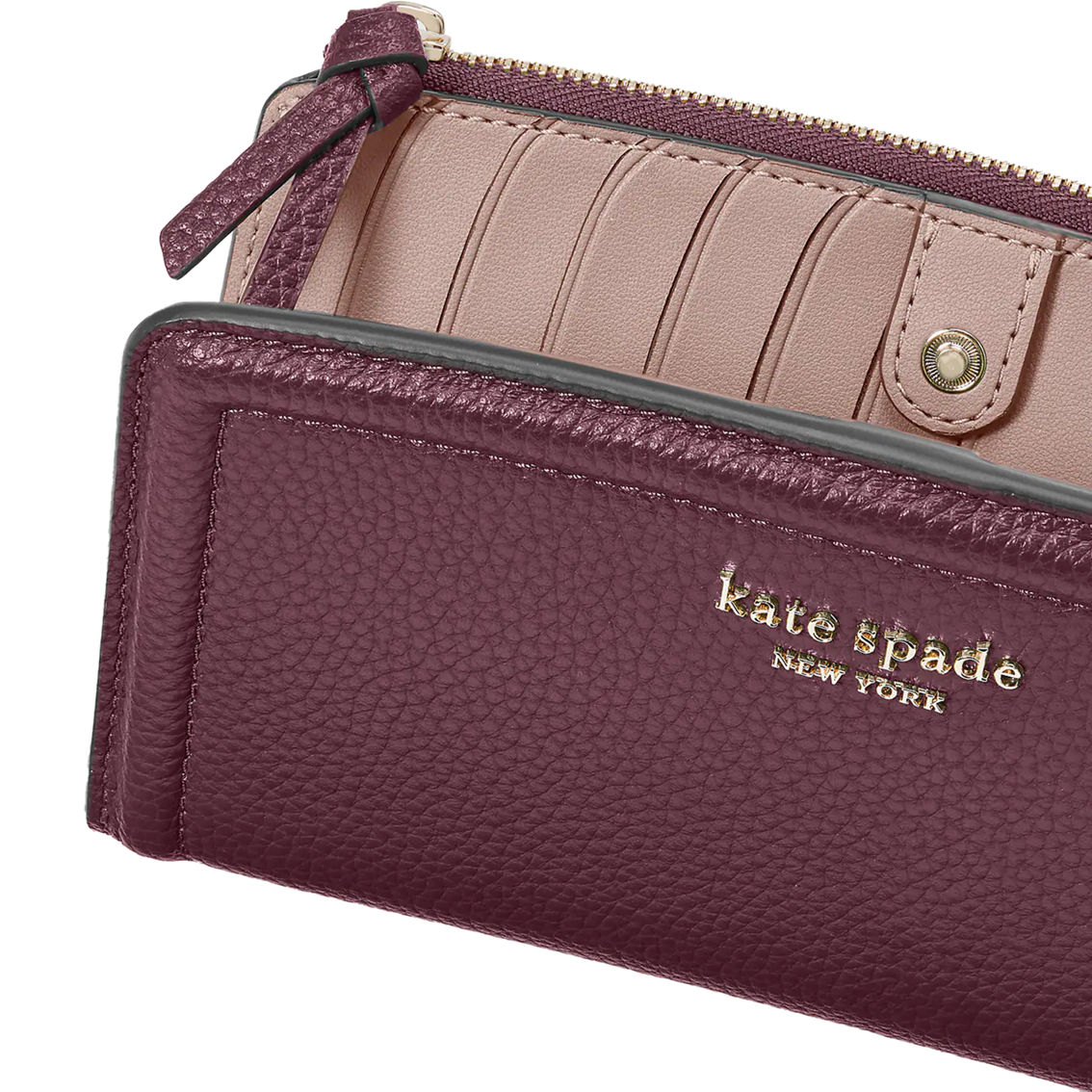 Kate Spade New York Knott Pebbled Leather Zip Slim Wallet - Image 4 of 4