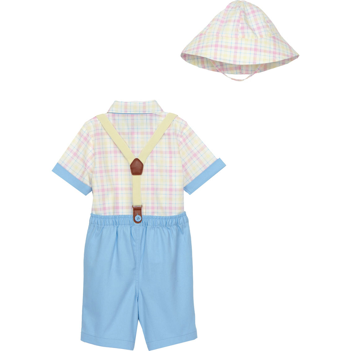 Happy Fella Baby Boys Blue Bucket Hat 5 pc. Set - Image 2 of 2