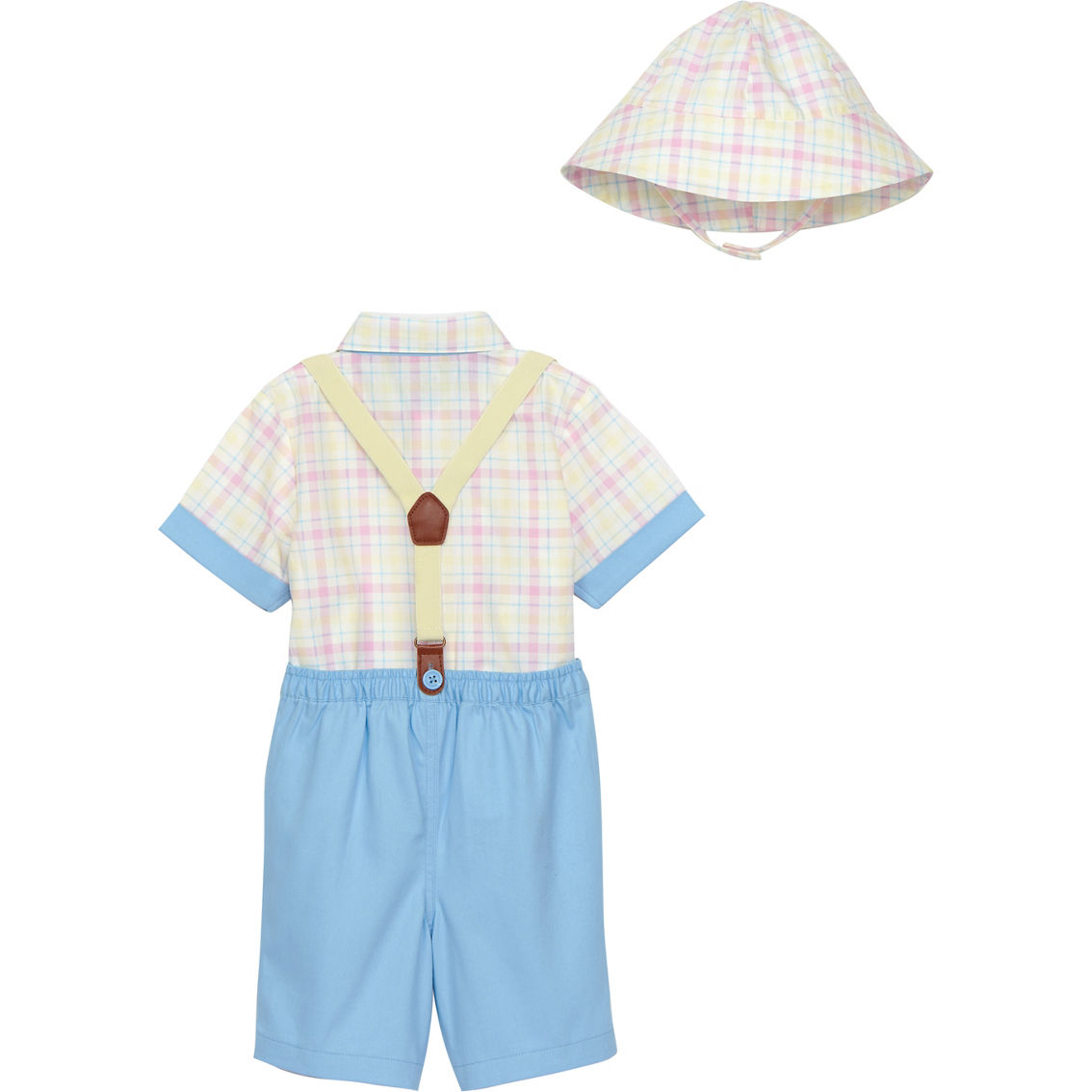 Happy Fella Toddler Boys Blue Bucket Hat 5 pc. Set - Image 2 of 2