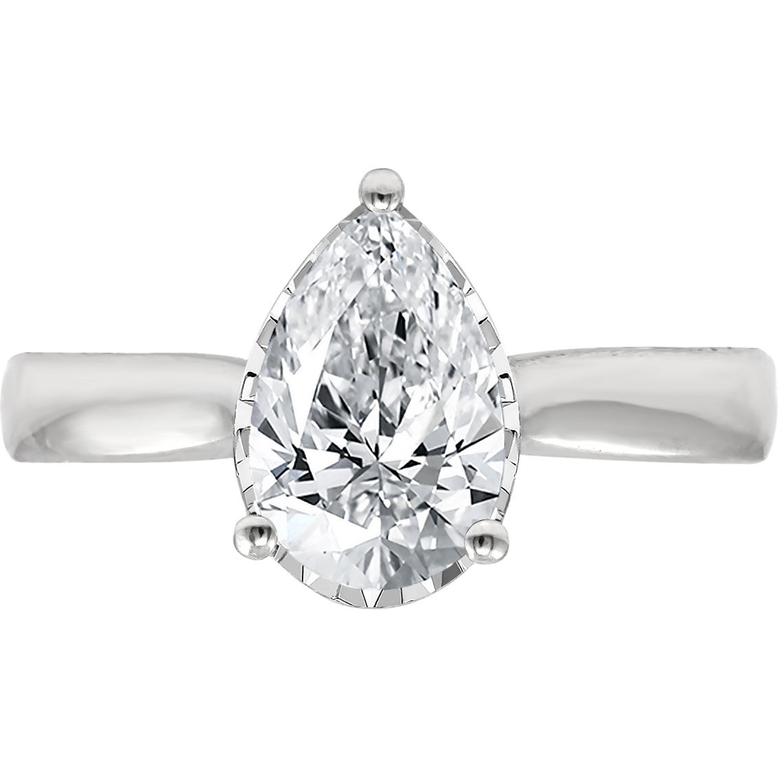 Ray of Brilliance 14K White Gold 2 CTW IGI Certified Lab Grown Diamond Ring Size 7 - Image 2 of 2