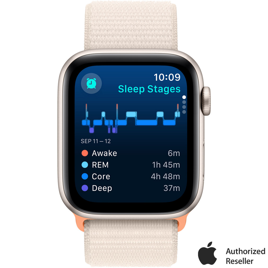 Apple Watch SE GPS 44mm Aluminum Case with Sport Loop - Image 6 of 10