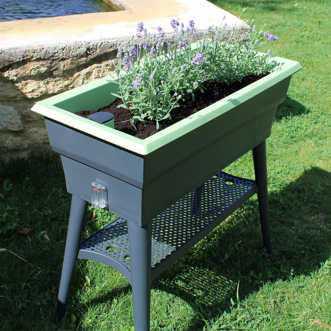 Bosmere Maxi 32 x 15 x 31.5 in. Self-Watering Plastic Raised Garden Bed - Image 2 of 8