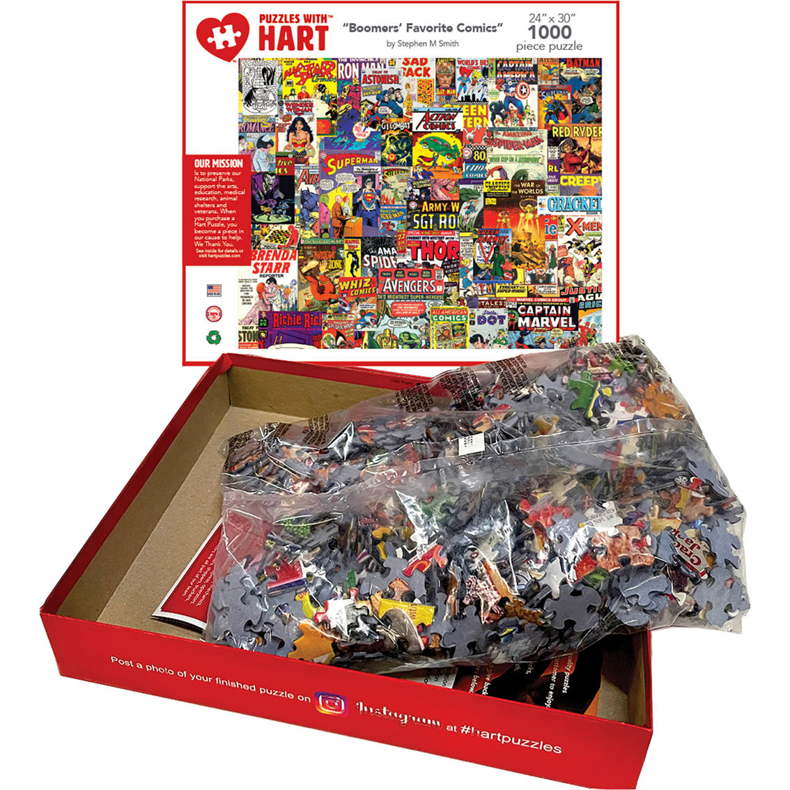 Hart Puzzles Boomers' Favorite Comics 1,000 pc. Puzzle - Image 2 of 6