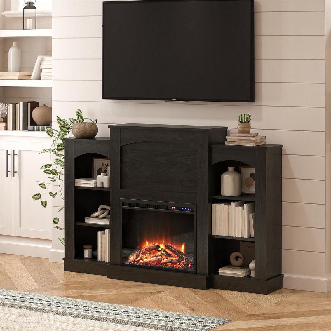 Ameriwood Home Hawke's Bay Fireplace Mantel with Bookshelves - Image 5 of 6