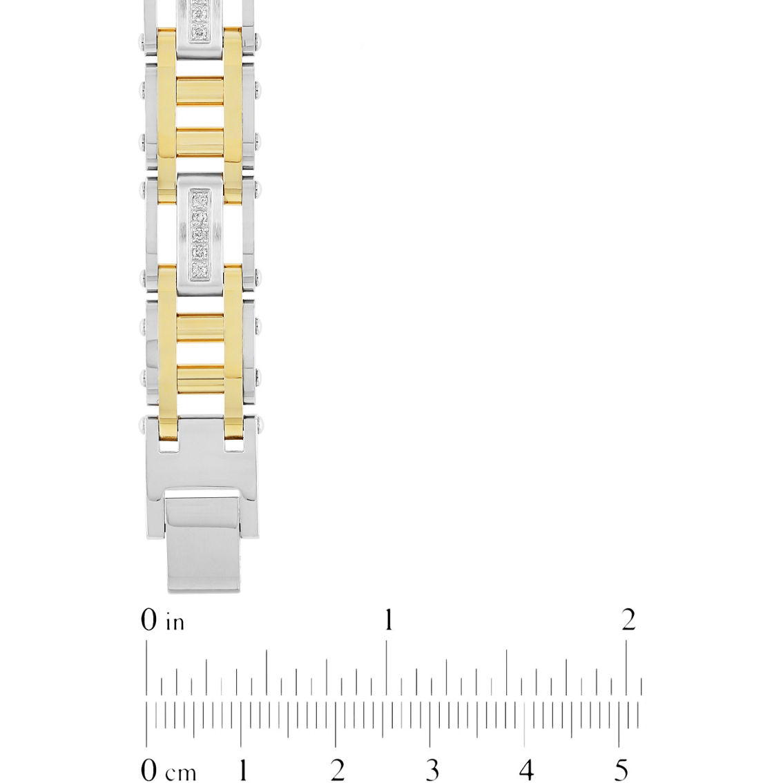 Stainless Steel 1/2 CTW Diamond Link Bracelet - Image 4 of 4