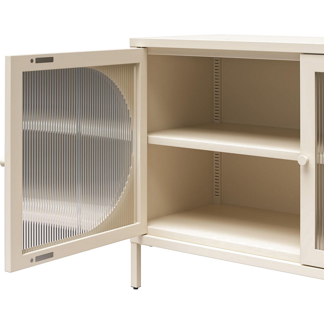 Mr. Kate Luna Wide 2 Door Accent Cabinet with Fluted Glass - Image 3 of 6