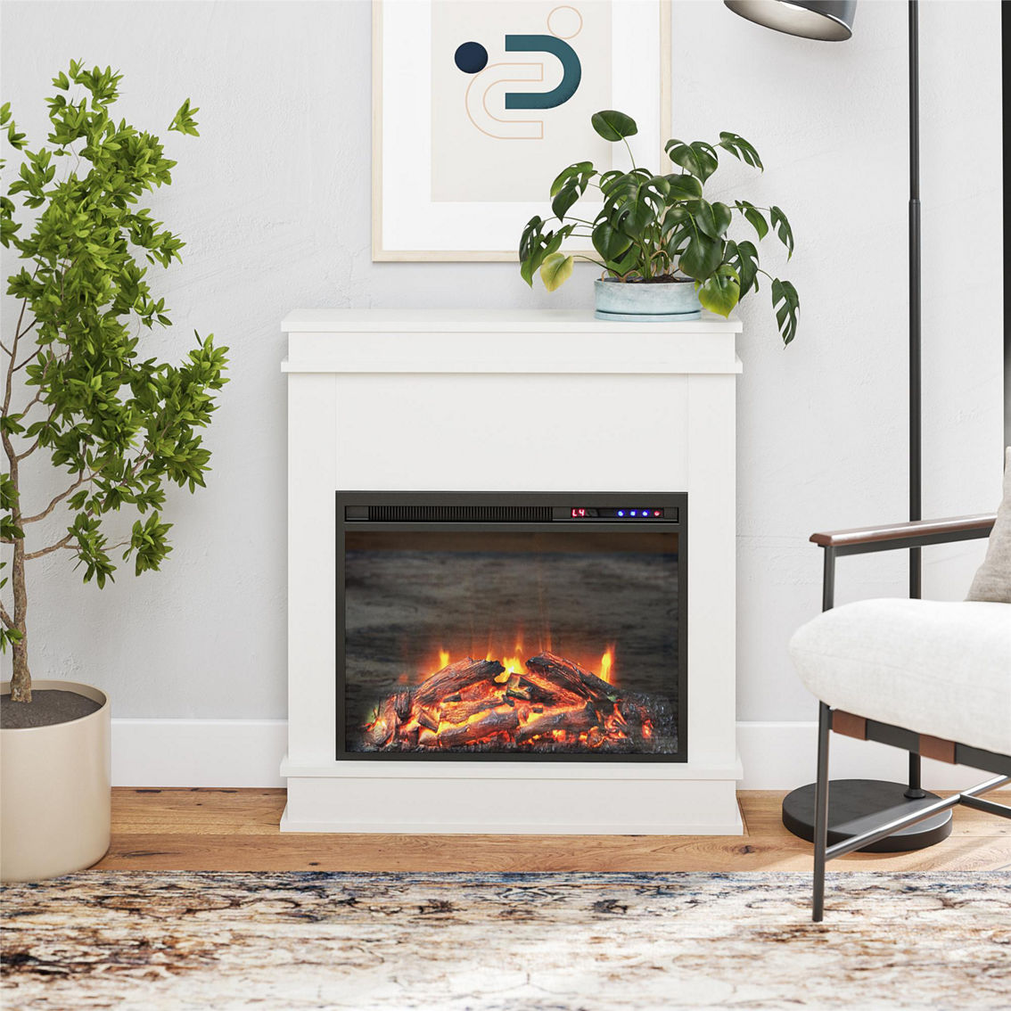 Ameriwood Home Mateo Electric Fireplace with Mantel - Image 4 of 6