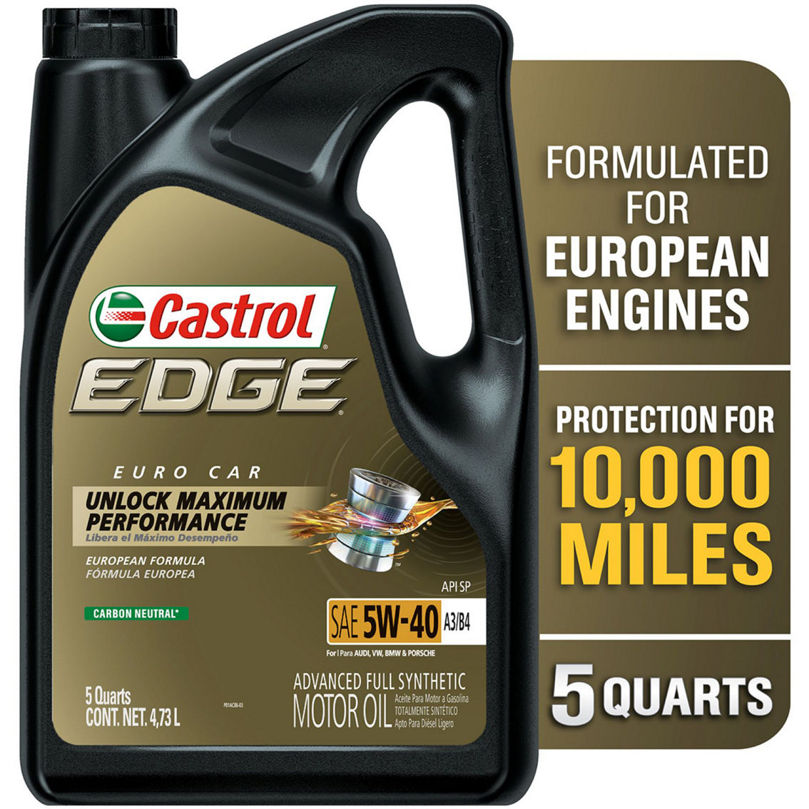 Castrol Edge 5W-40 A3/B4, 3X5USqt UM Motor Oil - Image 4 of 4