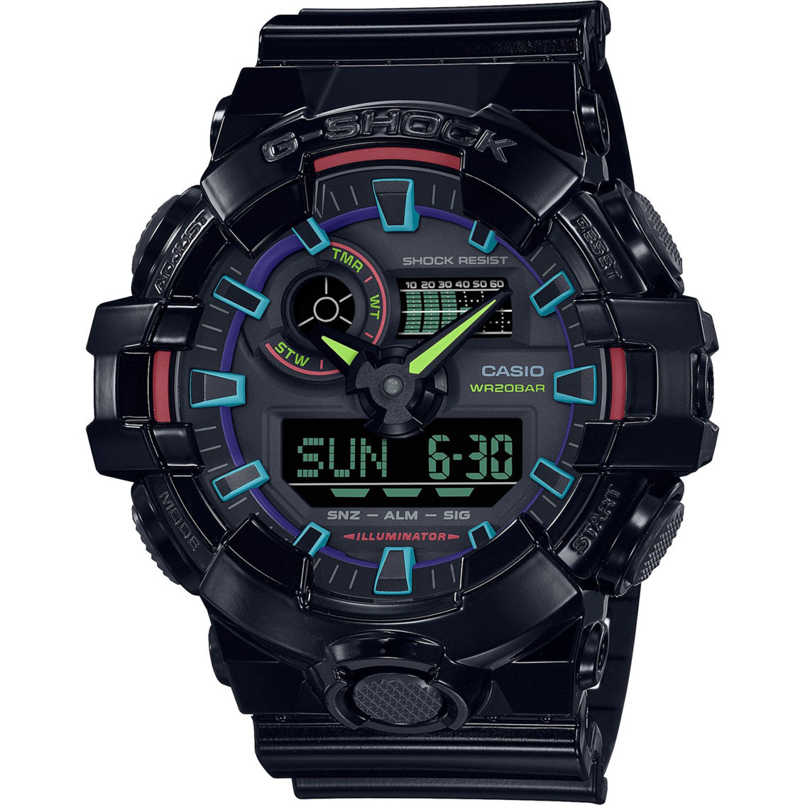 Casio Men's G-Shock 53.4mm Watch GA700RGB-1