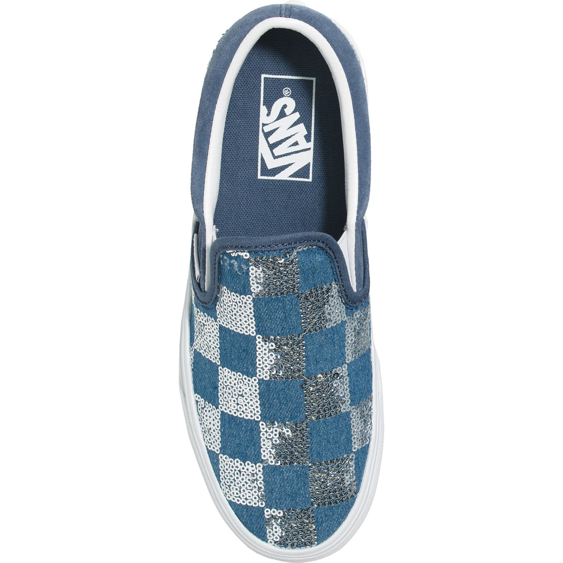 Vans Classic Slip On Stackform Glimmer Check Shoes - Image 3 of 4
