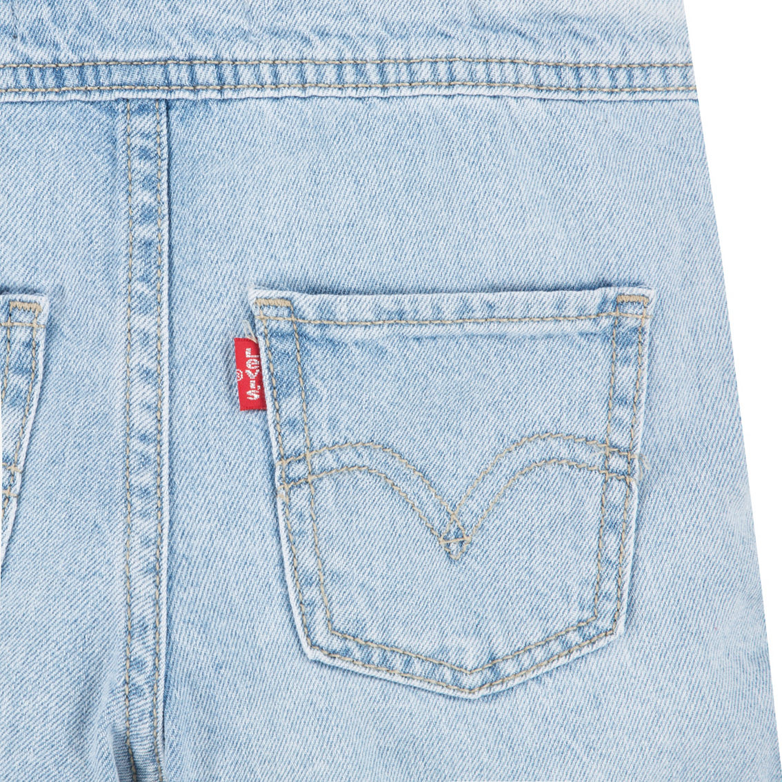 Levi's Toddler Girls Knot Strap Shortalls - Image 4 of 4