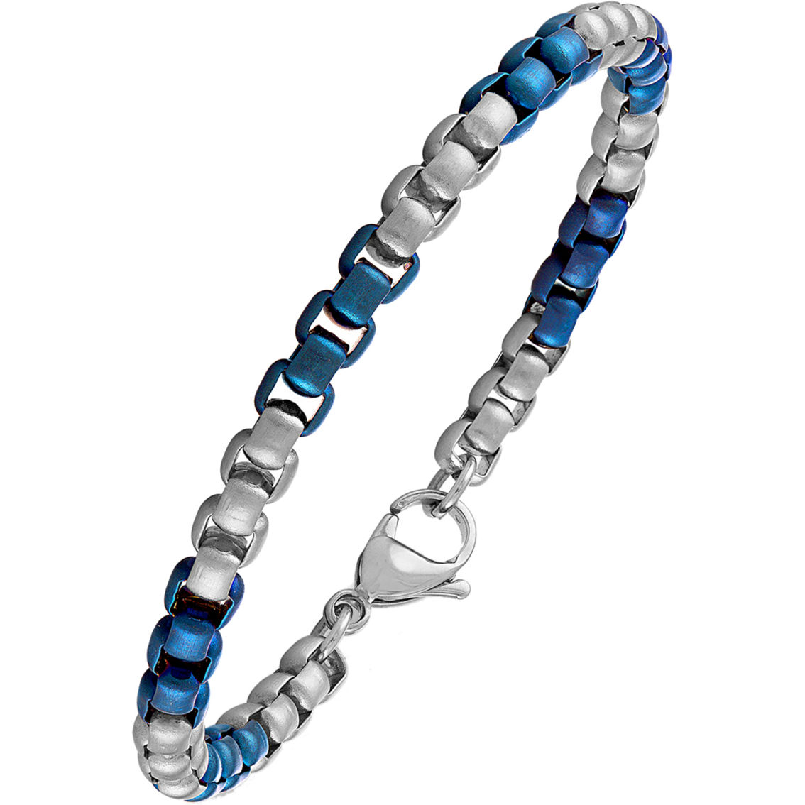 Stainless Steel with Blue Ion Plated Bracelet - Image 2 of 2