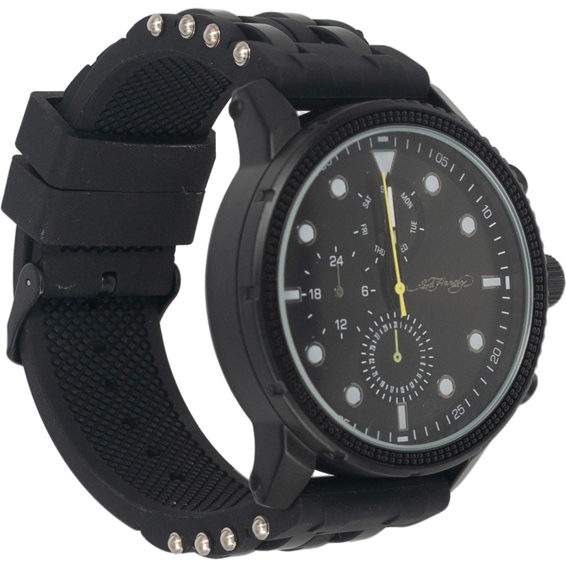 Ed Hardy Men's Black Silicone Strap Analog Watch 50444B-42-G02 - Image 2 of 3