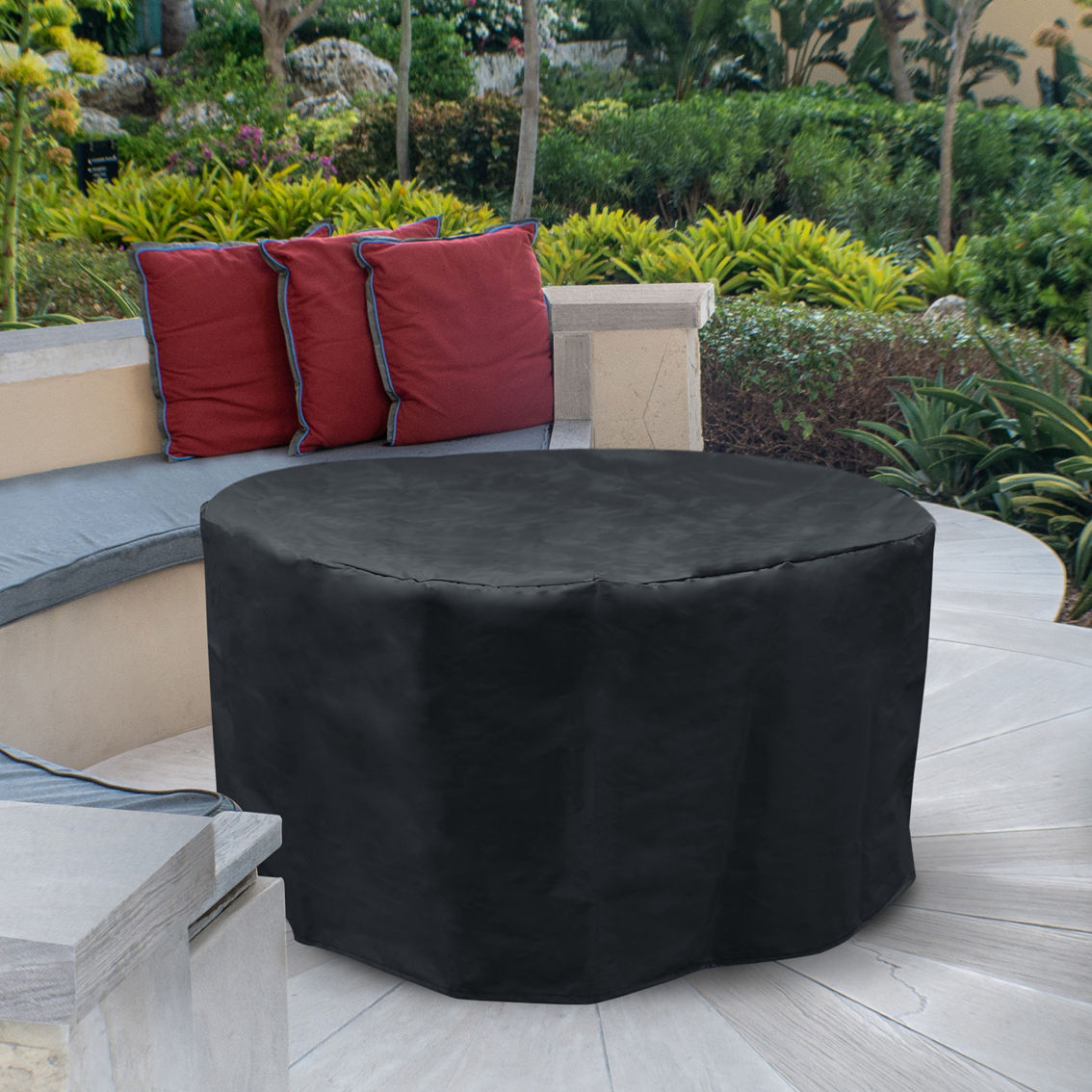 Sunbeam Boa Pewter Gray Brushed Aluminum Fire Table - Image 4 of 6