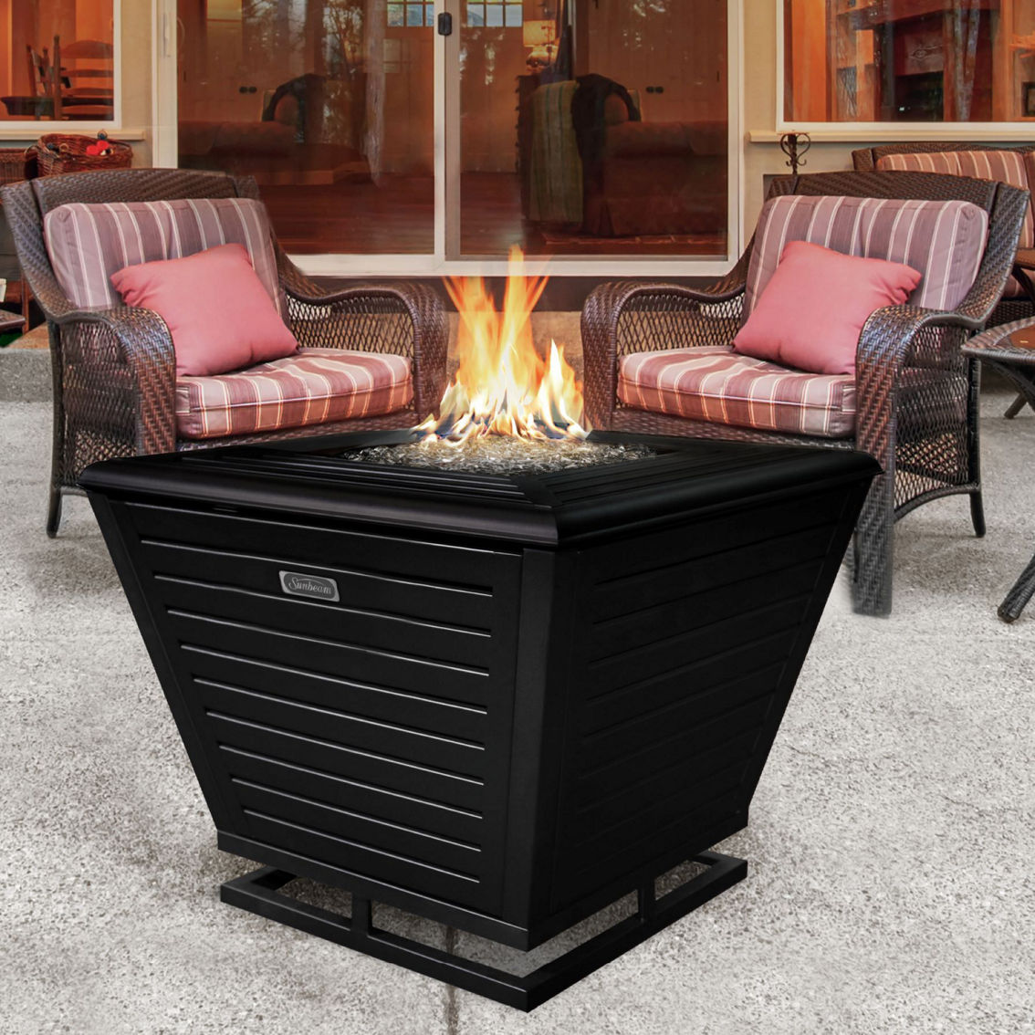 Sunbeam Pyramid Black Fire Pit - Image 2 of 6