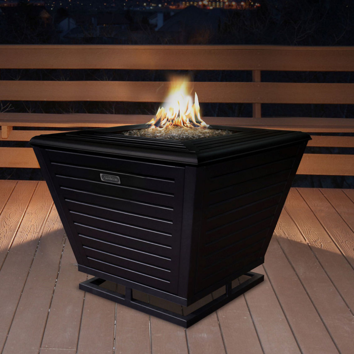 Sunbeam Pyramid Black Fire Pit - Image 4 of 6